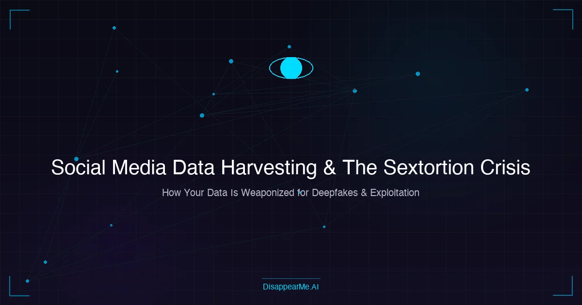 Sextortion crisis deepfakes social media data harvesting safety 2026